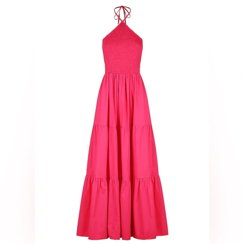 NWT S/W/F DIAMOND TIERED MAXI - Picture 2 of 3